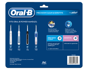 Precision Clean 6 Pack & Sensitive 2 Pack Electric Toothbrush Replacement Head Refills 8 Pack